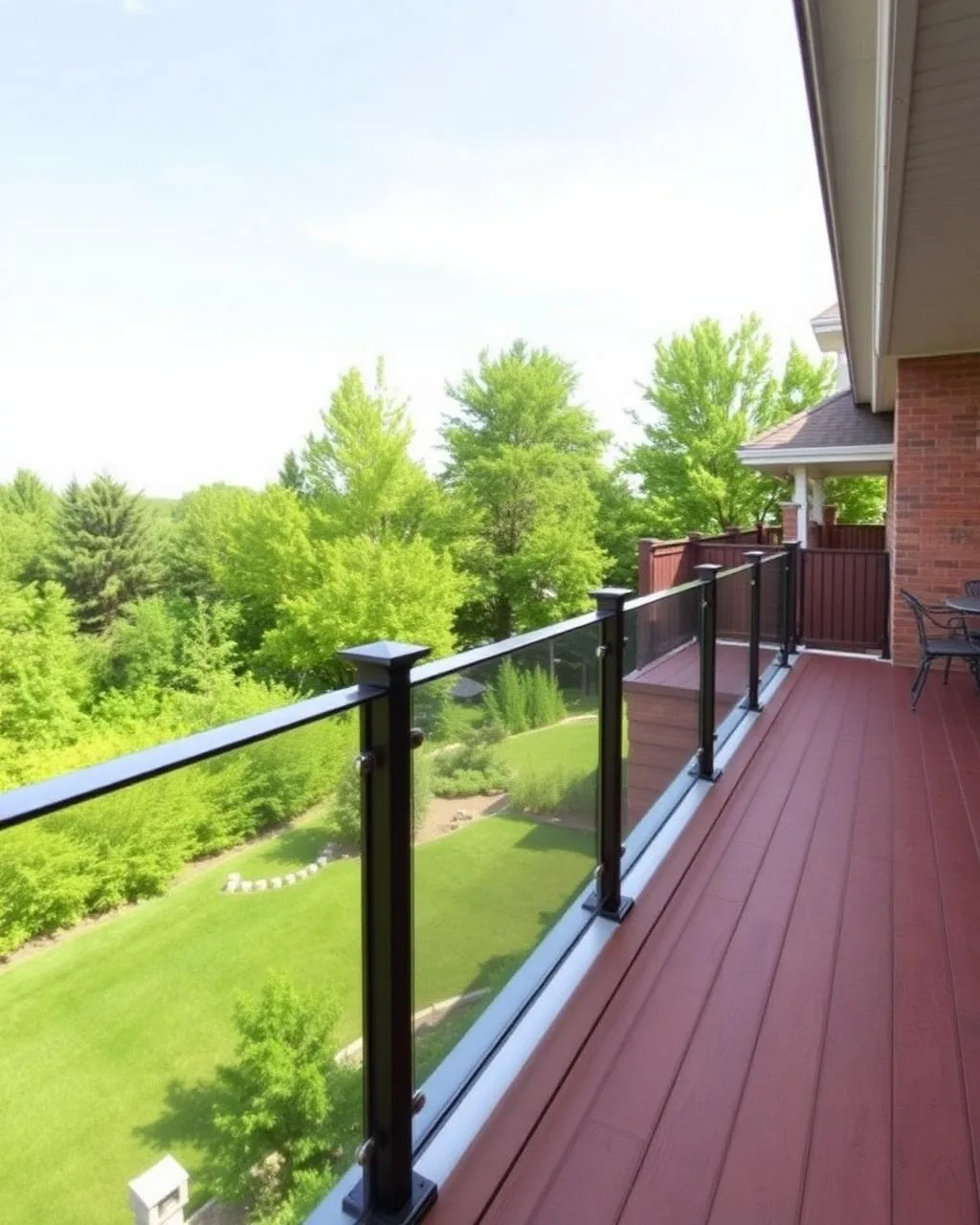 Outdoor Deck Glass Railing installed by Glass Railing Experts in Etobicoke, ON