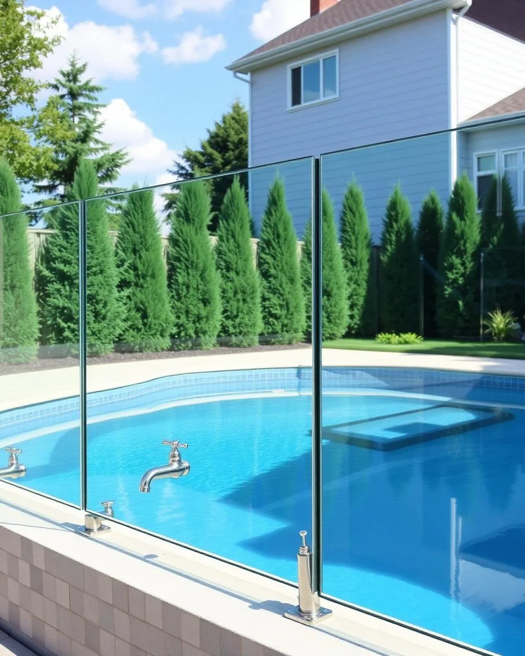 Pool Fence Glass Railing installed by Glass Railing Experts in Scarborough, ON