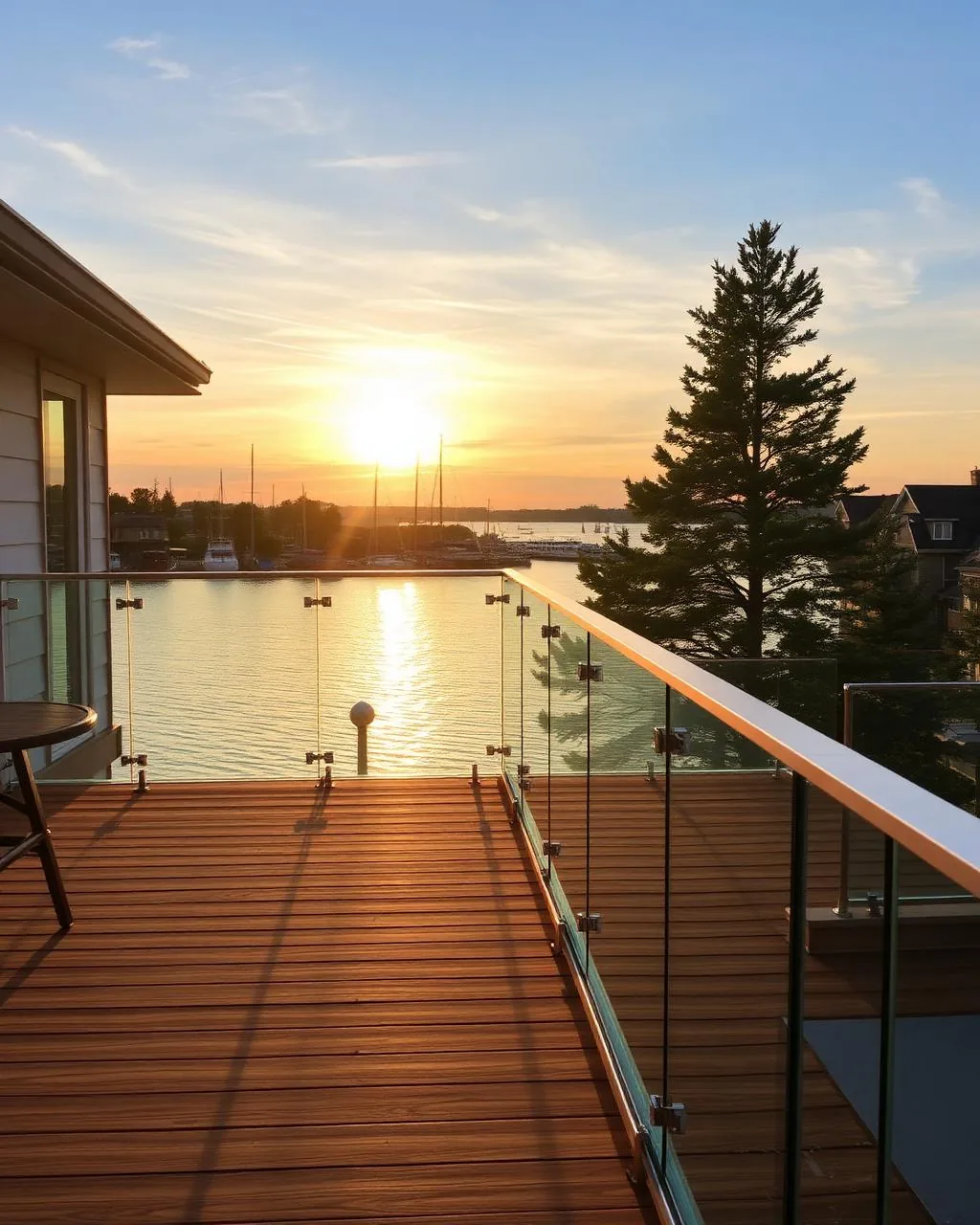 Outdoor Deck Glass Railing installed by Glass Railing Experts in Etobicoke, ON